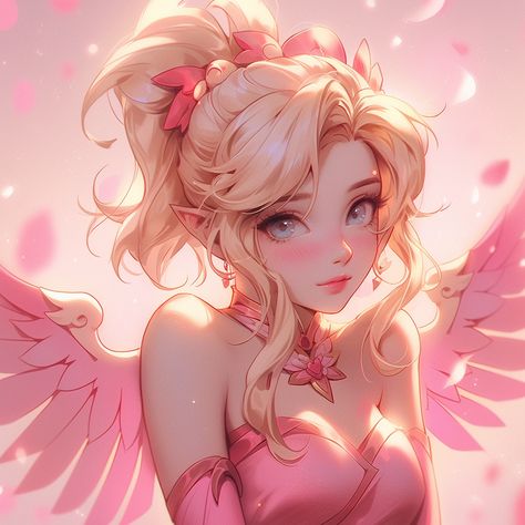 Pink Mercy, Angela Ziegler, Character Icon, Overwatch Wallpapers, Video Game Character, Mercy Overwatch, Desain Buklet, Overwatch Fan Art, Pfp Aesthetic