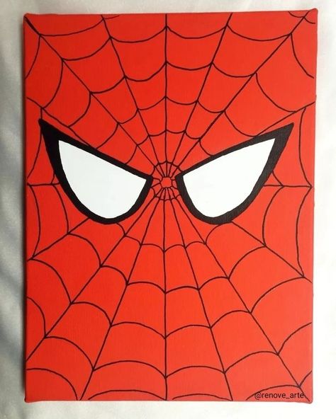 Spider Man Painting Ideas, Spider Man Canvas Painting, Spiderman Painting On Canvas, Spider Man Dibujo, Spiderman Canvas Art, Spider Man Painting, Spiderman Canvas, Mini Tela, Spiderman Painting