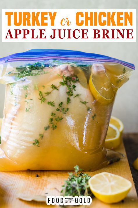 Turkey Brine Recipes Easy, Brine For Chicken, Brine Recipes, Smoked Recipes, Chicken Apple, Turkey Brine Recipes, Grilling Ideas, Brine Chicken, Turkey Brine