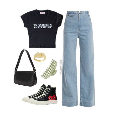 Converse Play Outfit Women, Spring Outfits With Converse, Gen Z Jeans, Casual Gen Z Outfits, Converse Outfit Korean, Gen Z Outfit Ideas, Gen Z Clothes, Jeans Converse Outfit, Gen Z Outfits