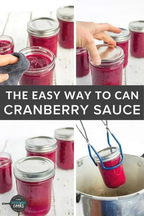 Can Cranberry Sauce, Canning Cranberry Sauce, Canning Cranberry, Best Cranberry Sauce, Canning Jam Recipes, Canned Cranberries, Cranberry Jelly, Jellied Cranberry Sauce, Pressure Canning Recipes