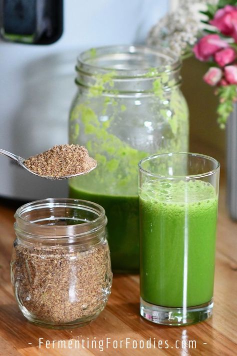 A Gut Health Juice To Feed Your Microbiome - Fermenting for Foodies Gut Health Juice, Hurom Juicer, Health Juice, Ground Chia Seeds, Healthy Eating Snacks, Tomato Relish, Juice Diet, Juice Fast, Ginger Juice