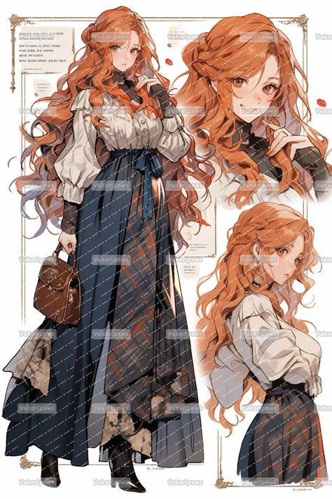 Peasant Girl Character Design, Peasant Character Design, Girl Character Design, Girl Character, Female Character, Peasant Dress, Female Character Design, Dress Trousers, Anime Character Design