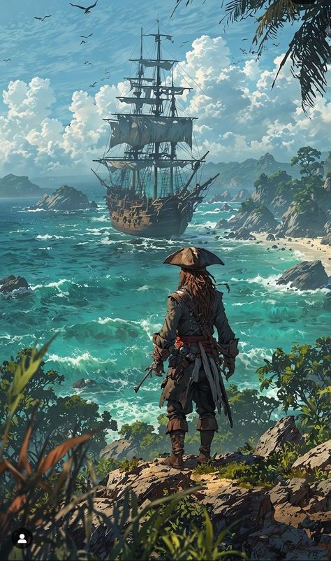 Money Iphone Wallpaper, Jack Sparrow Ship, Magic Pirate, Pirate Scene, Ship Wallpaper, Thomas Sankara, Pirate Ship Art, Iphone Wallpapers Hd, Pirate Island