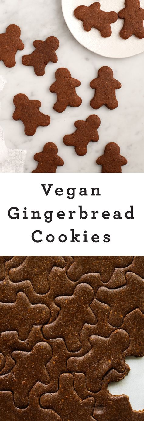 Vegan Gingerbread Cookies Lemons Recipes, Vegan Gingerbread Cookies, Best Gingerbread Cookies, Soft Ginger Cookies, Vegan Christmas Cookies, Vegan Gingerbread, Cookies Healthy, Vegan Ideas, Vegan Baking Recipes