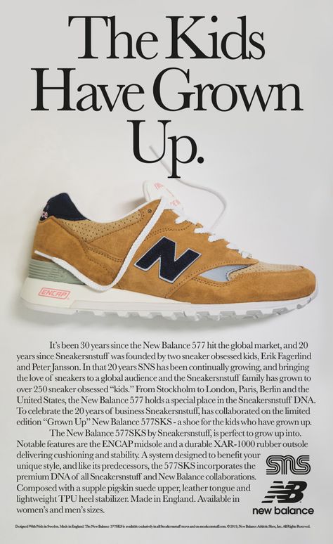 Sneakersnstuff And New Balance 577 Celebrate Their Growth Through The Years With Limited Collaboration Balance Moodboard, New Balance Ad, New Balance Poster, Converse 1970s, Shoe Poster, Scandi Fashion, Aime Leon Dore, New Balance Sneakers, White Brand