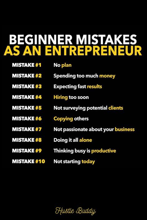 Business Mistakes, Business Strategy Management, Startup Business Plan, Successful Business Tips, Business Ideas Entrepreneur, Small Business Plan, Business Basics, Money Strategy, Business Marketing Plan