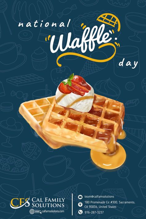 I like hashtags because they look like waffles. Happy National Waffle Day! 🧇🧈🍯 Waffle Poster, Brunch Waffles, National Waffle Day, Skin Quotes, Waffle Day, Beauty Skin Quotes, Logo Aesthetic, Food Poster Design, Waffle Recipes