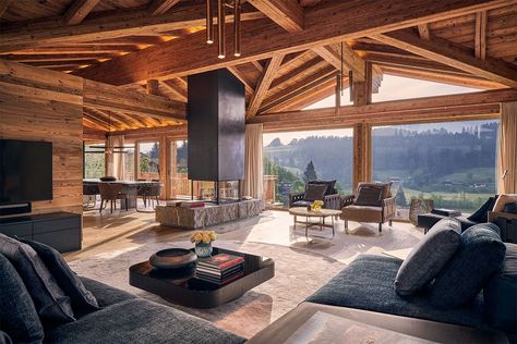 Dröm Hus Planer, Chalet Modern, Chalet Interior Design, Mountain Home Exterior, Modern Chalet, Mountain Interiors, Chalet Interior, Chalet Design, Cottage Style House Plans