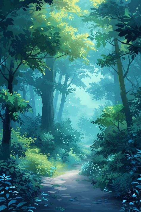 Character Painting Ideas, 100k Followers, Character Artist, Mystical Forest, Fantasy Forest, Landscape Art Painting, Digital Painting Tutorials, Fantasy Art Landscapes, Beautiful Places Nature