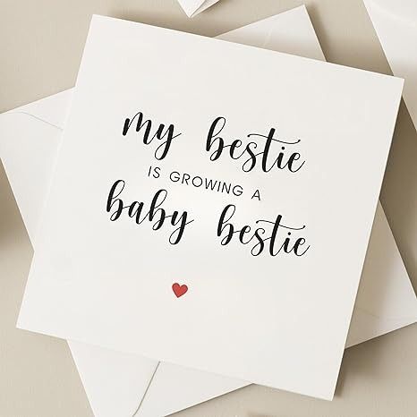 Amazon.com : TEEMI-My Bestie Is Pregnant Card, Amazing News On Your Pregnancy Card, Pregnancy Card For Mummy To be. Parents To Be Pregnancy Card : Office Products Mom To Be Greeting Card, Pregnant Card, Baby Aunt, Mummy To Be, Parents To Be, Office Products, Gender Reveal, Greeting Card, Greeting Cards