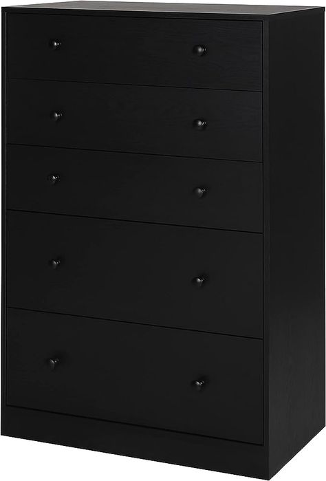 Amazon.com: MUPATER Oversized Dresser Chest of Drawers for Bedroom Storage, Tall 5 Drawer Dresser Wood Grain with Metal Knobs for Living Room, Hallway and Entryway, Black : Home & Kitchen Black Dresser Bedroom, Drawers Decor, Chest Of Drawers Decor, Goth Room, Drawers For Bedroom, Dresser Wood, Goth Room Decor, Black Dresser, Table Vanity