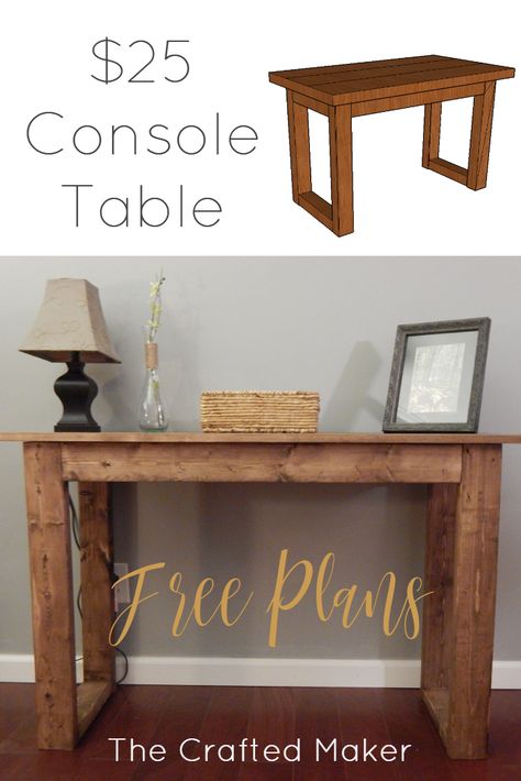 Diy Entryway Table, Diy Console, Diy Console Table, Diy Entryway, Free Plans, Entry Table, Diy Furniture Projects, Woodworking Projects Diy, Diy Table