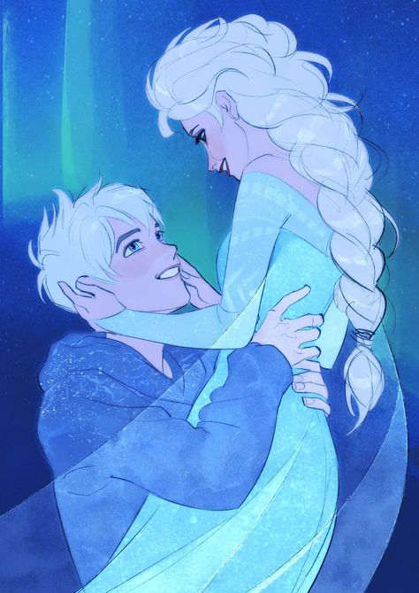 Jelsa Fanart Cute, Elsa And Jack Frost, Elsa And Jack, Jelsa Fanart, Elsa And Hans, Jack Frost And Elsa, Jack And Elsa, Rise Of The Guardians, Disney Favorites