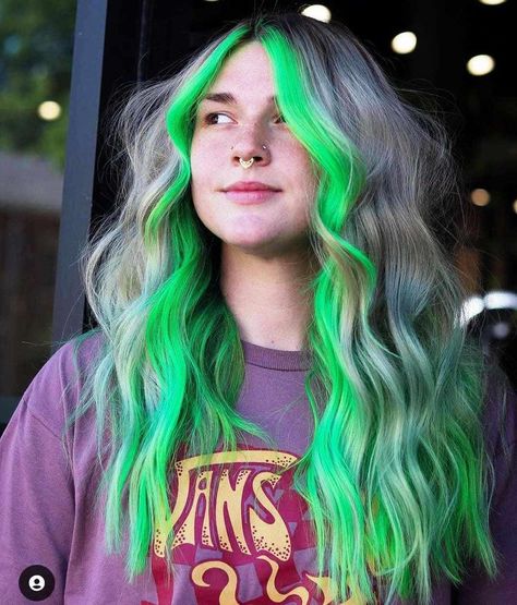 Fresh hairstyles in new cuts and Colors| Just Trendy Girls: https://justtrendygirls.com/fresh-hairstyles-in-new-cuts-and-colors/ Colorful Hair Ideas, Coolest Hairstyles, Medium Length Styles, New Cuts, Hair Color Swatches, Neon Green Hair, Fresh Hairstyles, Green Money, Summer Hair Trends