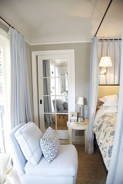 I love pocket doors! Mirrored Closet, Hollywood Hills Homes, Mirror Closet Doors, Pocket Door, Closet Door, French Doors Interior, Remodel Bedroom, Pocket Doors, Closet Doors