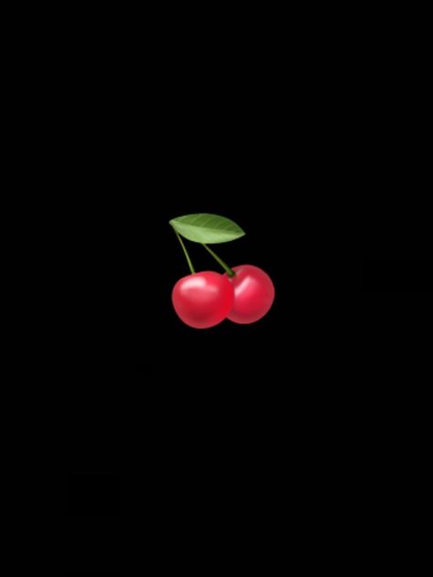 Cherry Emoji, Red Peppercorn, Black Background, Black Backgrounds, Cherry, Black And White, Iphone, White, Quick Saves