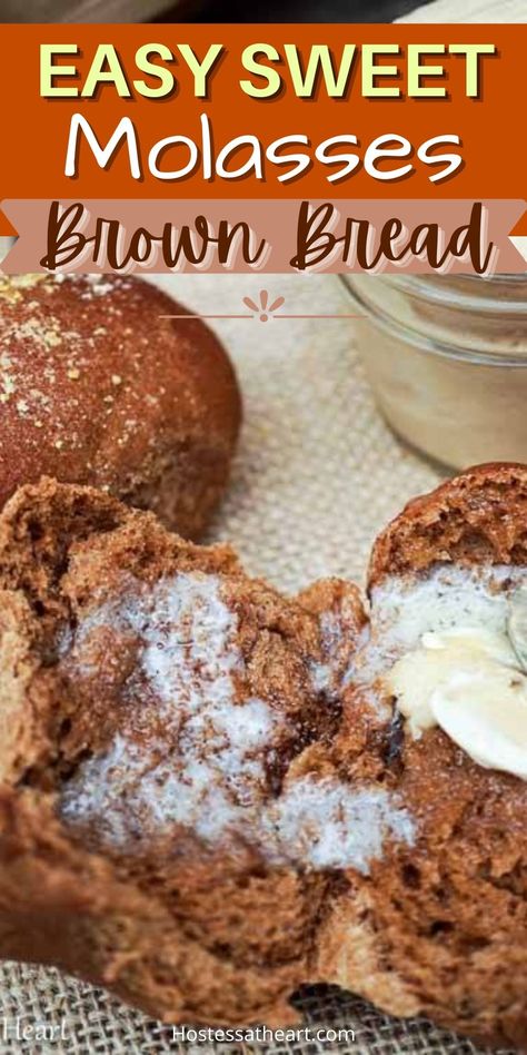 Sweet Molasses Brown Bread, Brown Bread Rolls, Brown Rolls, Special Butter, Molasses Bread, Brown Bread Recipe, Molasses Recipes, Honey Bread, Bread Rolls Recipe