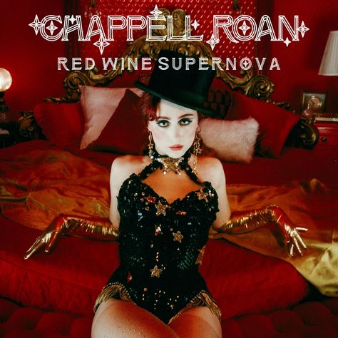 cover art for chappell roan's single 'red wine supernova'. photographed by ryan clemens.  may 17th, 2023 Drag Party, Chapell Roan, Chappel Roan, Pop Girlies, Ringtone Download, Pony Club, Chappell Roan, Light My Fire, Looks Black