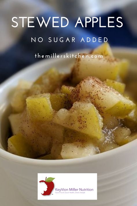 Stewed Apples No Sugar Added - Healthy Dessert Apple Recipes No Sugar, Stewed Apples Recipe, Desserts For Diabetics, Stewed Apples, Fruit Sides, Recipes With Apples, Low Fat Foods, Crazy I Was Crazy Once, Stewed Fruit