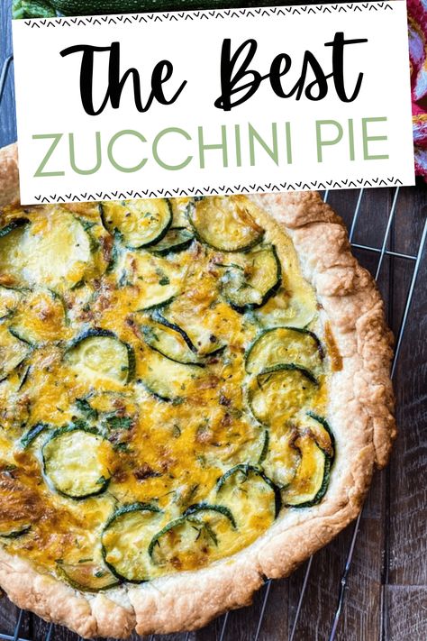 This Zucchini Pie with Fresh Herbs is a delicious savory summer pie. Packed with fresh zucchini and herbs along with 2 kinds of cheese and eggs make for a delicious breakfast, lunch or side dish to go along with any summer entrée. Summer Entrees, Zucchini Cheese, Zucchini Pie, Fresh Zucchini, Summer Pie, Boiled Egg Diet, Kinds Of Cheese, Easy Delicious Recipes, Delicious Breakfast