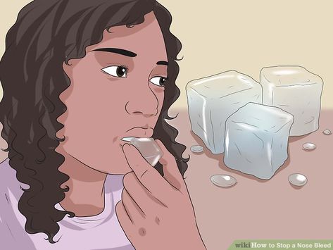 3 Ways to Stop a Nose Bleed - wikiHow Stop Nose Bleeds, Parts Of The Nose, Nose Bleeds, Dark Underarms, Under Eye Bags, Runny Nose, Healthy Beauty, The Nose, Eye Bags