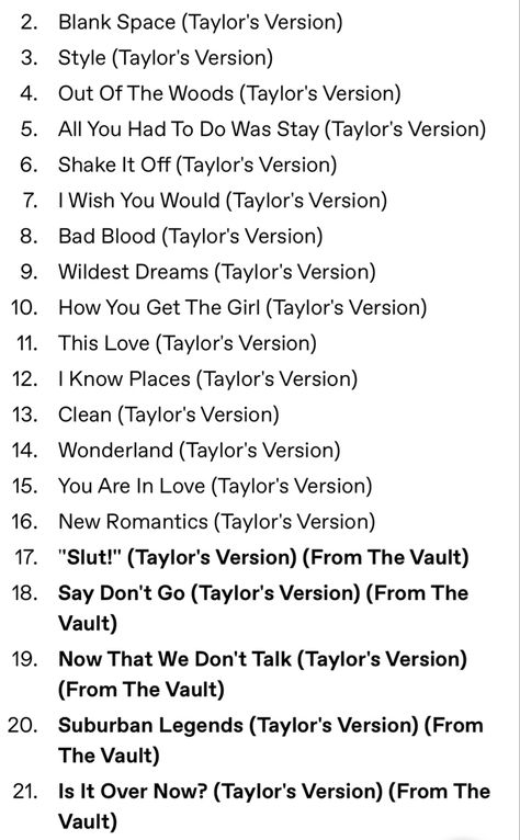 With the exception if thr Target Tangerine Vinyl Exclusive Vault Track, here is tne full track list! #TaylorSwift #1989Vault #1989TaylorsVersion #1989TV #1989TaylorsVersionVault #1989TVVault #TaylorSwiftStyle #1989TaylorSwift Taylor Swift Songs List, Blank Space Taylor, 1989 Taylor Swift, 1989 Tv, I Wish You Would, Taylor Lyrics, All About Taylor Swift, Taylor S, Taylor Swift 1989