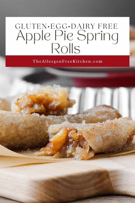 Apple Pie Spring Rolls In an Air Fryer Crispy Rice Paper Rolls Air Fryer, Baked Apple Pie Rice Paper Rolls, Apple Spring Rolls, Apple Pie Spring Rolls, Rice Paper Apple Pie, Apple Pie Rice Paper Rolls Air Fryer, Apple Rice Paper Rolls, Rice Paper Air Fryer Recipes, Breakfast Spring Rolls