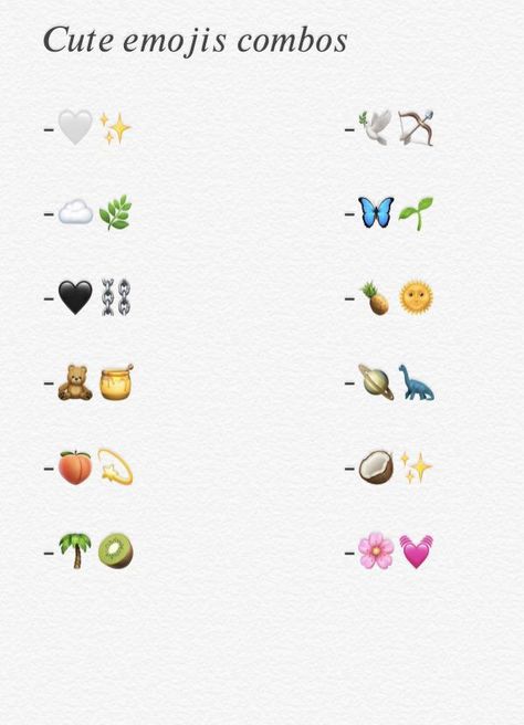 Idea Emoji, Snapchat Friend Emojis Ideas, Snapchat Friend Emojis, Friend Emojis, Cute Emoji Combinations, Emoji Combos, One Word Instagram Captions, Witty Instagram Captions, Instagram Captions Clever