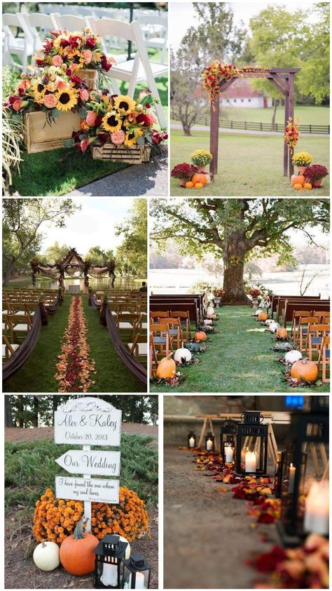 Fall Wedding Mums, Fall Wedding Aisle Decor, Fall Wedding Aisle, Aisle Inspiration, Ceremony Space Decor, Wedding Aisle Decor, Fall Wedding Arches, Fall Backyard, Fall Wedding Ceremony