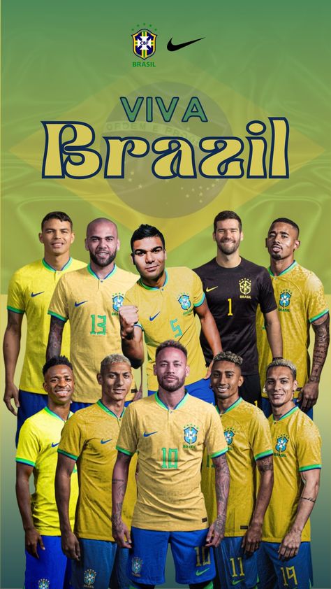 Brazil football team, Football Wallpaper Hd, FIFA World Cup 2022 Qatar, Neymar Jr, Thiago Silva, Gabriel Jesus, Richarlison, Alisson Becker, Vinicius Jr, Casemiro, Football Wallpaper Hd, Nike. Brazil Team Wallpaper, Fifa World Cup 2022 Qatar, Brazil Team, Brazil Football Team, Brazil Football, Gabriel Jesus, Team Wallpaper, Qatar 2022, Nike Wallpaper