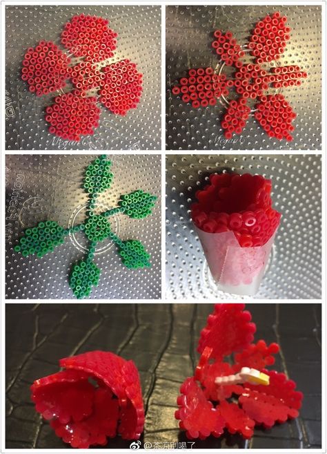 Perler 3d, 3d Beads, Perler Bead Mario, Hama Beads 3d, Pearl Beads Pattern, Easy Perler Beads Ideas, 3d Perler Bead, Art Perle, 3d Figures