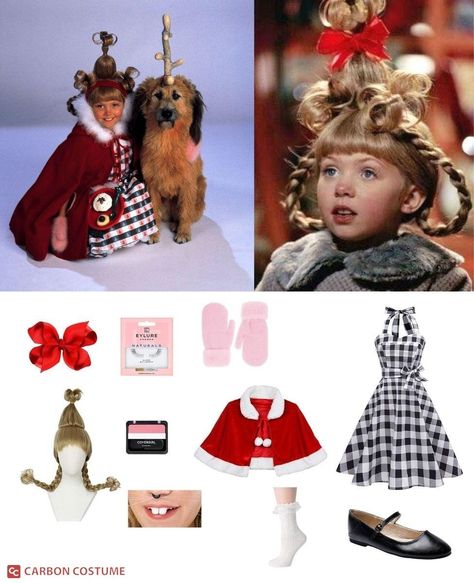 Christmas Character Dress Up Ideas, Whoville Costumes, Cindy Lou Who Costume, Who Costume, Giant Christmas Tree, O Grinch, Tacky Christmas Party, Grinch Characters, The Grinch Movie