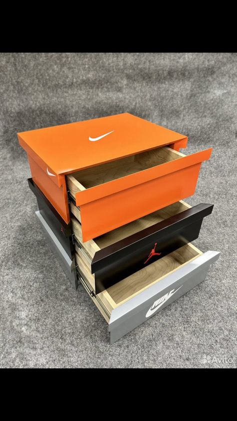 Giant Shoe Box, Shoe Box Design, Shoe Box Storage, Small Candle Holders, Wood Wall Art Diy, Furniture Design Wooden, Shoes Box, Apartment Decor Inspiration, Store Design Interior