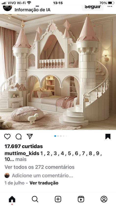 Castle Bedroom Kids, Fairytale Palace, Princess Castle Bed, Castle Bed, Castle Bedroom, Kids Room Interior Design, Futuristic Home, Kids Interior Room, Girly Room