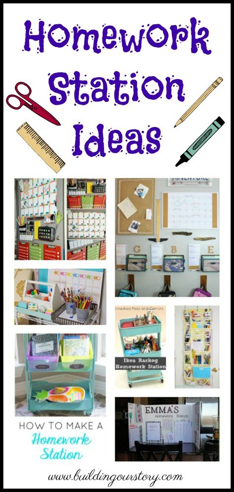 Homework Station Ideas, DIY homework station, easy homework station ideas, homework station for kids, school homework station Homework Station For Kids, Homework Station Ideas, Diy Homework Station, Kids Homework Room, Kids Homework Station, Effective Studying, Homework Area, Homework Room, Ikea Raskog