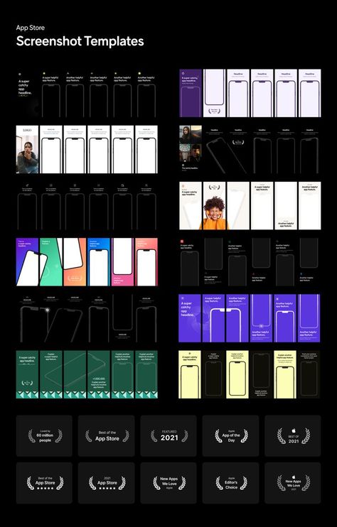 App Store Screenshot Templates Apple Store Design, App Store Design, Creative App Design, Play Store App, Store Banner, Mobile Store, App Interface Design, Ui Design Website, Store Image