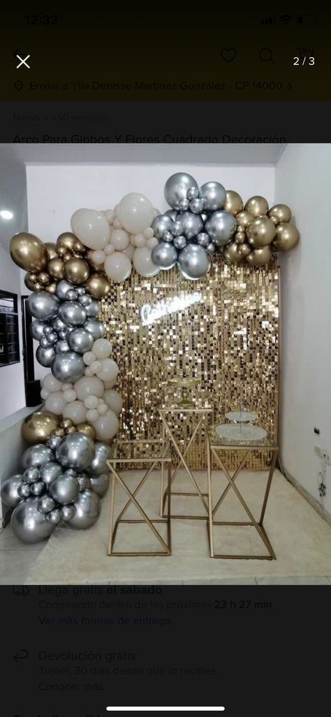 40 & Fabulous, Shimmer Wall, 28th Birthday, Birthday Balloon Decorations, Birthday Planning, Photo Booth Backdrop, Milestone Birthdays, 18th Birthday, 60th Birthday