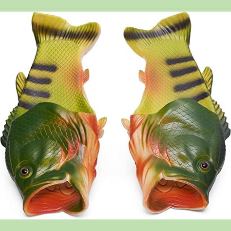 I have just found the funniest fish flops 🐟 Fish Slippers, Fish Flip Flops, Slippers Funny, Unique Dresser, Pool Shoes, White Elephant Gifts Exchange, Shower Shoes, Beach Shower, Christmas Stocking Fillers