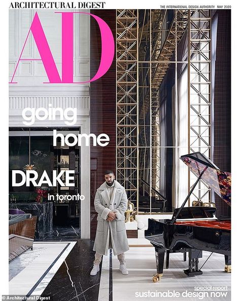 Toronto Mansion, Drake Toronto, Drake Rapper, Architectural Digest Magazine, West Village Townhouse, Aubrey Drake, Top Architects, Nate Berkus, Dj Khaled