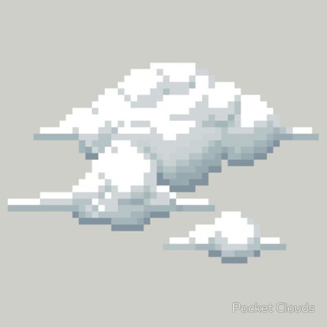 100 X 100 Pixels Pfp, Clouds Minecraft Build, Cloud Minecraft, Cloud Perler Bead Patterns, Minecraft Clouds, Cloud Pixel Art, Pixelated Clouds, Pixel Sky, Pixel Cloud Gif