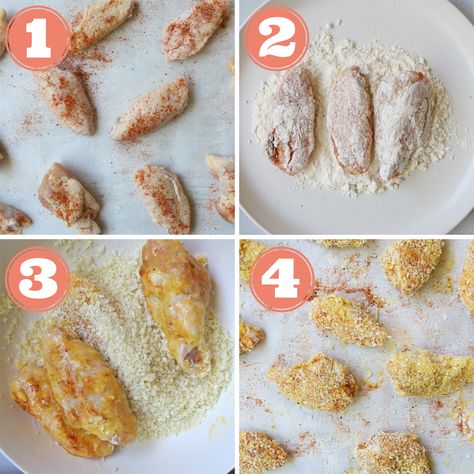 Healthy air fryer chicken wings breaded with panko crumbs. Super crispy and tender, satisfying your fried chicken craving! #airfryerrecipes #healthychickenwings #airfryerchickenwings #healthyrecipes #pankochickenwings Chicken Wings Breaded, Healthy Air Fryer Chicken, Breaded Wings, Breaded Chicken Wings, Air Fryer Recipes Chicken Wings, Panko Breaded Chicken, Healthy Chicken Wings, Panko Chicken, Healthy Air Fryer