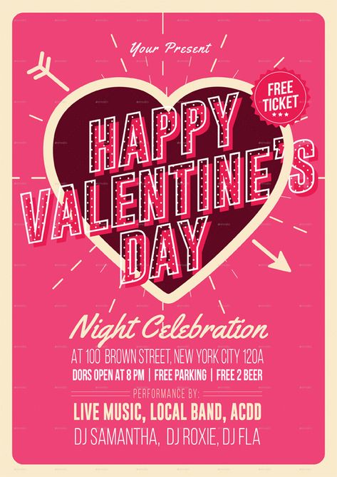 Valentine’s Day Flyer, Valentines Poster Design, Valentines Day Poster Design Graphics, Valentine Poster Ideas, Valentines Day Illustration Design, Valentines Day Graphic Design, Valentine Graphic Design, Valentines Day Posters, Valentine's Day Poster Design