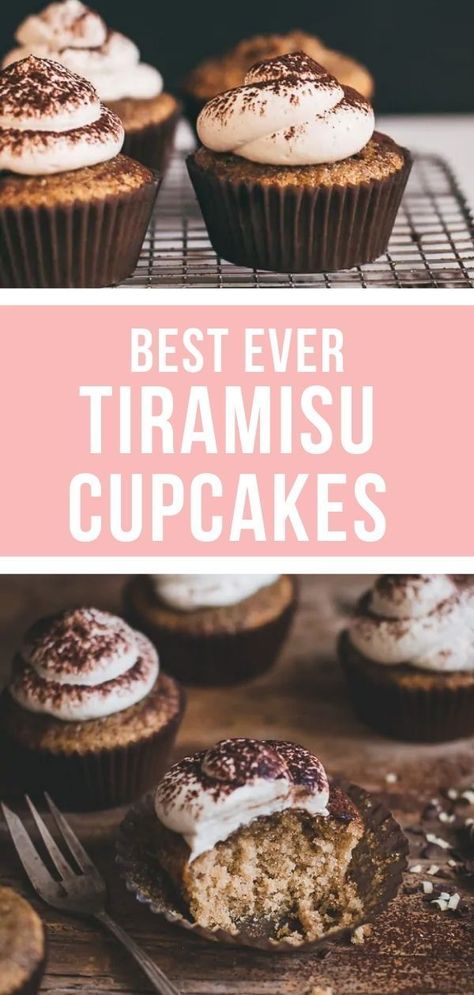 Tiramisu Cupcakes Recipe, Mother’s Day Gift Ideas Dessert, Coffee Shop Desserts, Mother’s Day Desserts, Cupcake Flavours, Tasty Cupcakes, Tiramisu Cupcakes, Mini Sweets, Fair Foods