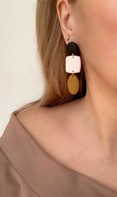 Diy Earrings Polymer Clay, Leather Bracelets Women, Handmade Clay Jewelry, Polymer Earrings, Polymer Clay Jewelry Diy, Earring Trends, Polymer Jewelry, Clay Jewelry Diy, Earrings Inspiration