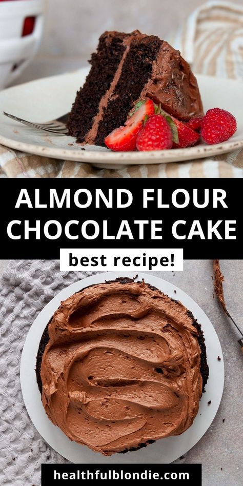 Almond Flour Chocolate Cake, Blondie Recipes, Dairy Free Chocolate Cake, Almond Flour Cakes, Healthy Chocolate Cake, Gluten Free Chocolate Cake, Cupcakes Recipes, Gluten Free Desserts Recipes, Dairy Free Chocolate