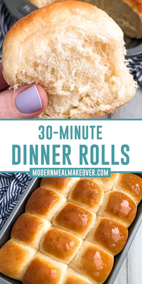 30 Minute Dinner Rolls, Easy Homemade Rolls, Dinner Rolls Recipe Homemade, Dinner Roll Recipe, Easy Yeast Rolls, Dinner Rolls Easy, Easiest Dinner, Dinner Roll, Olive Bread