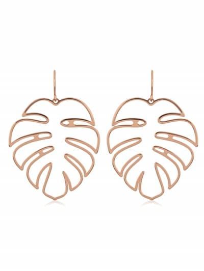 Ear Drop, Tropical Earrings, Palm Leaf Design, Plant Jewelry, Bar Jewelry, Gold Leaf Earrings, Bohemian Accessories, Earring Tree, Palm Leaf