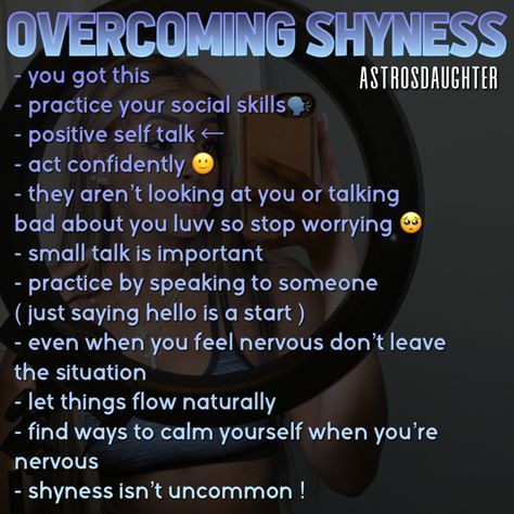 How To Overcome Shyness Tips, How To Stop Being Shy Tips, Princess Tips, Overcoming Shyness, Overcome Shyness, How To Overcome Shyness, Teen Advice, High School Life Hacks, Social Life Hacks