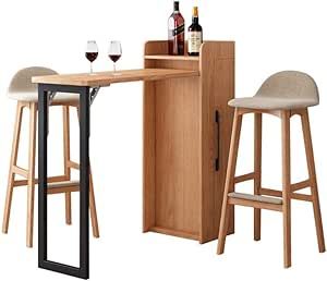 Minibar Kitchen Small Spaces, Foldable Bar Counter, Bar Table Diy, Foldable Bar, Wall Mounted Dining Table, Small Bar Table, Tables For Small Spaces, Convertible Desk, Home Bar Counter